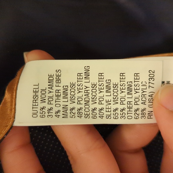 Zara Man Wool Blend Coat, Dark Grey, Size L - Picture 8 of 8